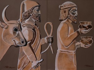 All Nations: Babylonian and Bactrian/Parthian bearing gifts